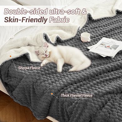 Heated Blanket Electric Blanket Auto Shut Off, Cozy Soft Fleece Fast Heating Blankets Gift