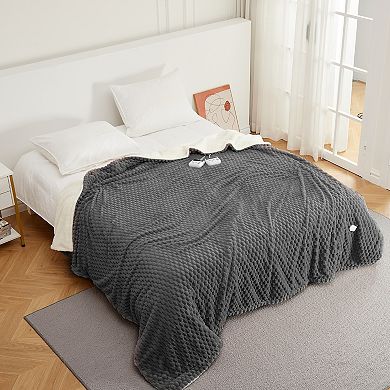Heated Blanket Electric Blanket Auto Shut Off, Cozy Soft Fleece Fast Heating Blankets Gift
