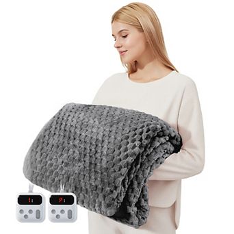 Heated Blanket Electric Blanket Auto Shut Off, Cozy Soft Fleece Fast Heating Blankets Gift