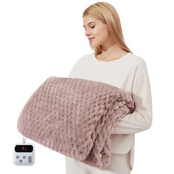 Heated Blanket Electric Blanket Auto Shut Off, Cozy Soft Fleece Fast Heating Blankets Gift