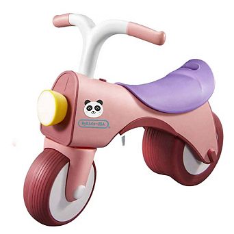 MyKids-USA Pink 5-in-1 Musical Balance Bike Wide Wheels, Lights & Anti-Rollover Safety