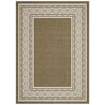 Modern Bordered Area Rugs, Soft Washable Large Geometric Carpet for Living Room Nursery Hallway