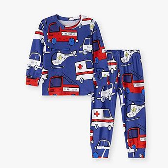 MyKids-USA Emergency Rescue Kids Pajama Set Long Sleeve Shirt and Pants