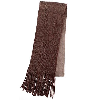 CTM Women's Drop Dye Lurex Winter Scarf