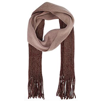 CTM Women's Drop Dye Lurex Winter Scarf