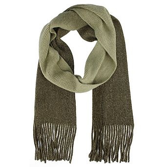 CTM Women's Drop Dye Lurex Winter Scarf
