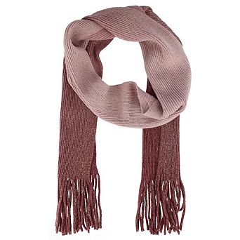 CTM Women's Drop Dye Lurex Winter Scarf