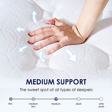 Mattress 10 Inch Medium Firm Pocket Springs Fiberglass-Free CertiPUR-US