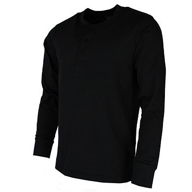 Knocker Men's Big & Tall Crewneck Henley Lounge Top