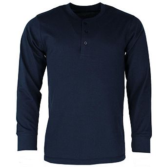 Knocker Men's Big & Tall Crewneck Henley Lounge Top
