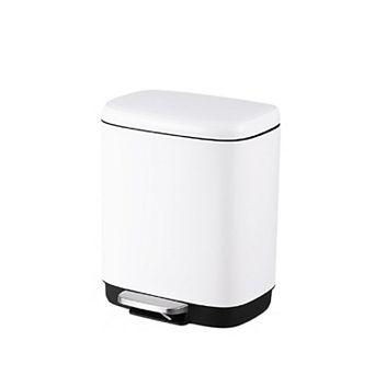 3.2 Gallon Stainless Steel Step-On Trash Can with Soft-Close Lid and Removable Inner Bucket​