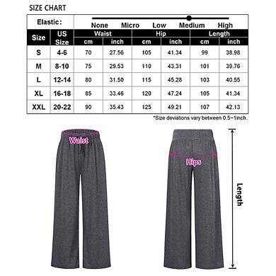 Women's High Waisted Wide Leg Pants Loose Yoga Joggers with Pockets and Drawstring for Lounge