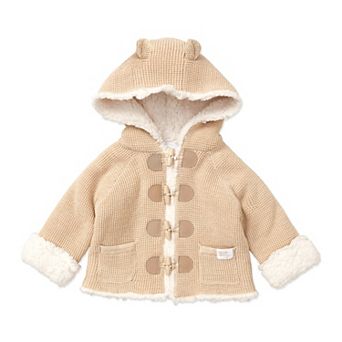 Baby Boys and Baby Girls Cotton Sherpa-Look Toggle Jacket, Oatmeal