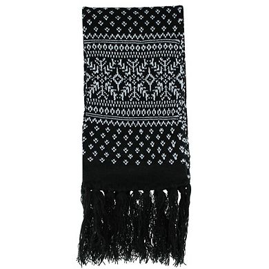 Polar Wear Men's Winter Snowflake Pattern Heavyweight Knit Scarf