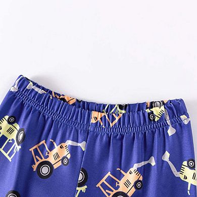 MyKids-USA Boys' Cartoon Long-Sleeve Top and Pants Set