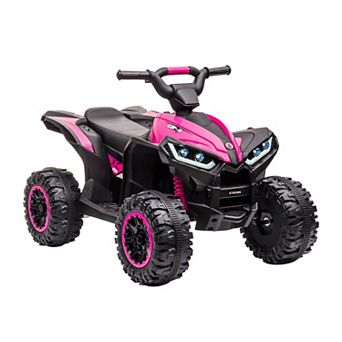12V Kids Electric ATV, 4-Wheel Ride On Quad Car w/Remote, Dual Drive, High/Low Speeds & Music