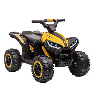 12V Kids Electric ATV, 4-Wheel Ride On Quad Car w/Remote, Dual Drive, High/Low Speeds & Music