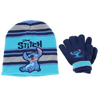 Textiel Trade Boy's One Size Fits Most Disney Stitch Winter Beanie and Gloves Set