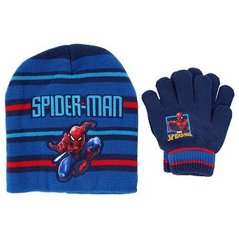Textiel Trade Boy's One Size Fits Most Spider-Man Winter Beanie and Gloves Set