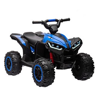 12V Kids Electric ATV, 4-Wheel Ride On Quad Car w/Remote, Dual Drive, High/Low Speeds & Music