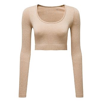 TriDri Womens/Ladies Ribbed Seamless 3D Crop Top