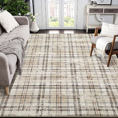 Garvee Modern Geometric Irregular Grid Area Rug Washable Non Slip Floor Cover for Modern Bedroom