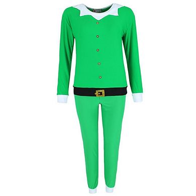 em & alfie Women's Christmas Elf Pajama Set with Matching Hat