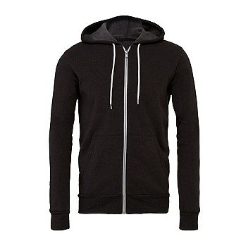 Bella + Canvas Adults Unisex Full Zip Hoodie