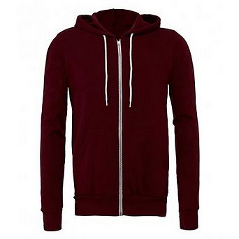 Bella + Canvas Adults Unisex Full Zip Hoodie