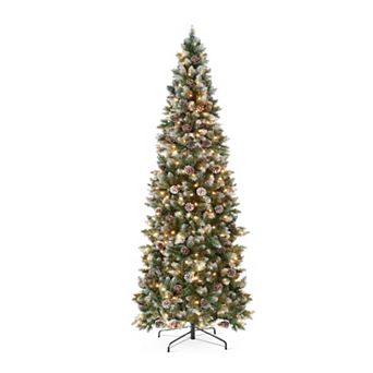 Christmas Tree Artificial Prelit Pencil Tree Easy Assemble Xmas Decor