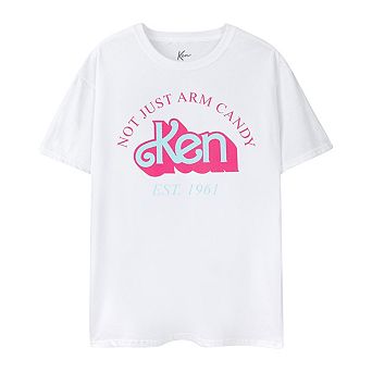 Barbie Mens Not Just Arm Candy Ken Retro Short-Sleeved T-Shirt