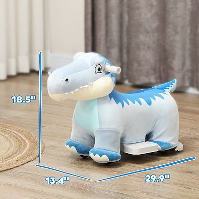 Qaba 6V Kids Electric Ride on Animal with Music Forward