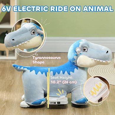 Qaba 6V Kids Electric Ride on Animal with Music Forward