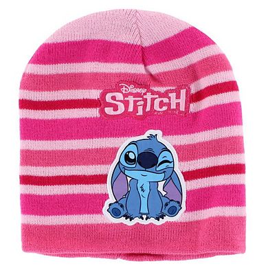 Textiel Trade Girl's One Size Fits Most Disney Stitch Winter Beanie and Gloves Set