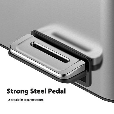 3-Pack 5.3 Gallon Stainless Steel Garbage Cans for Recycling and Trash​