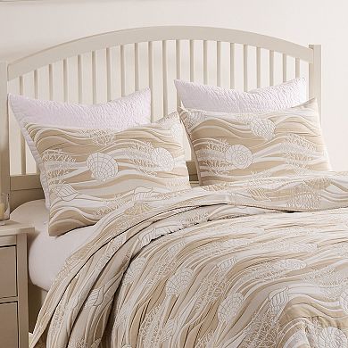 100% Woven Polyester Jacquard Dover Coastal Sham Natural