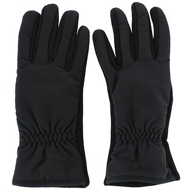 CTM Women's Shirred Wrist Touchscreen Winter Gloves