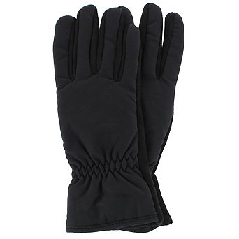 CTM Women's Shirred Wrist Touchscreen Winter Gloves