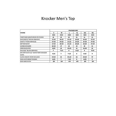 Knocker Men's Big & Tall Crewneck Henley Lounge Top