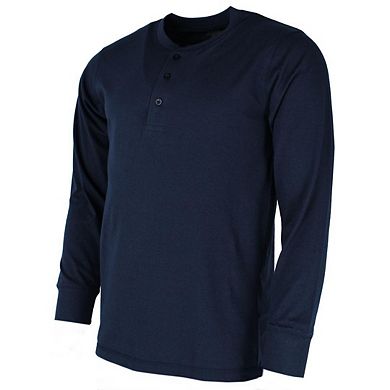 Knocker Men's Big & Tall Crewneck Henley Lounge Top