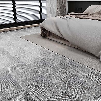 LOVMOR 36PCS 4 MIL 12x12in grey Peel and Stick Flooring Tile Water Resistant Vinyl Tile Flooring