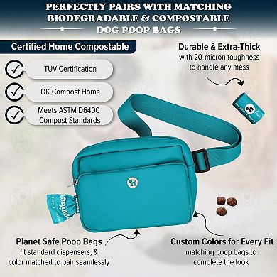 Walk Star Kit - 3-in-1 Dog Walk Bag & Travel Bowl plus 270 Compostable Dog Poop Bags