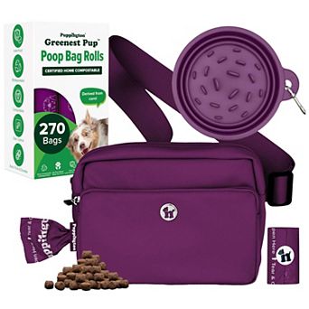 Walk Star Kit - 3-in-1 Dog Walk Bag & Travel Bowl plus 270 Compostable Dog Poop Bags