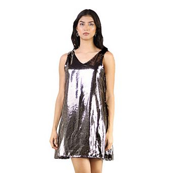 Artyska Women’s Sleeveless V-Neck Sequin Mini Party Dress