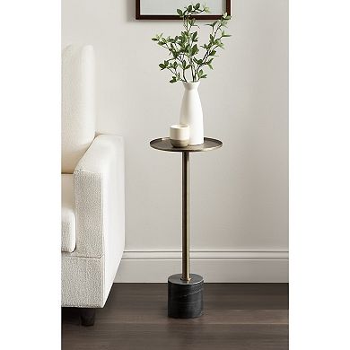 Vanora Metal and Marble Drink Table
