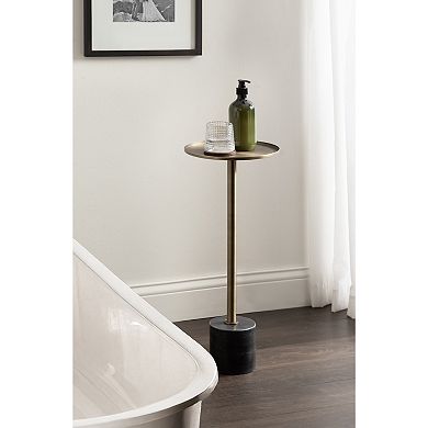 Vanora Metal and Marble Drink Table