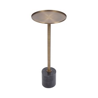 Vanora Metal and Marble Drink Table