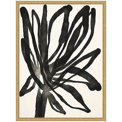 Sylvie Dark Floral Framed Canvas by Alicia Bock