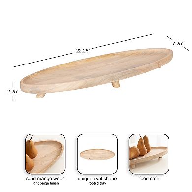 Tomaz Oval Footed Tray Wood