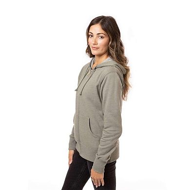 Econscious Women's Heathered Full-Zip Hooded Sweatshirt